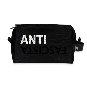 Antifasciste - Trousse de toilette en tissu recyclé - noir - Devant