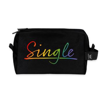 Pride Shirt Single - Recycelte Kulturtasche - Schwarz - Vorne