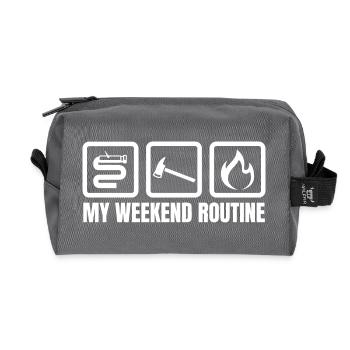 Weekend Routine Fire Brigade - Recycled Toiletry Zip Bag - anthracite - Front