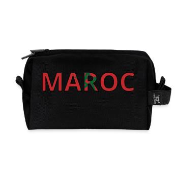 Flagge von Marokko - Recycelte Kulturtasche - Schwarz - Vorne