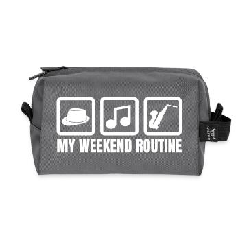 My Weekend Routine - Recycled Toiletry Zip Bag - anthracite - Front