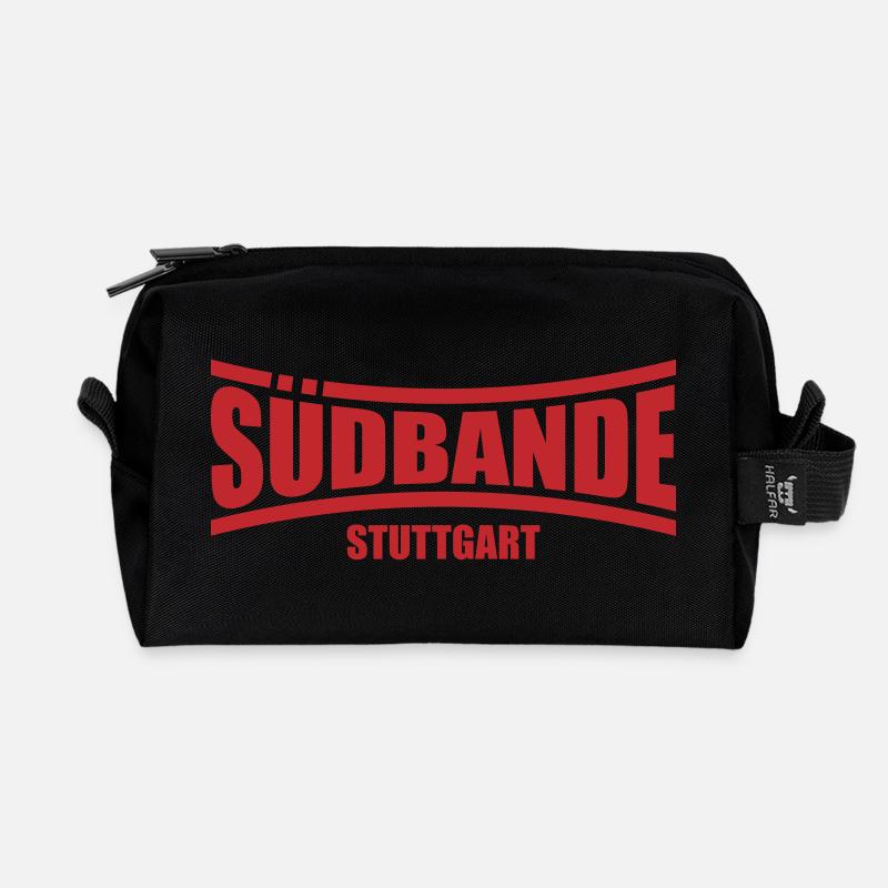 Südbande Stuttgart | Farbe änderbar - Recycelte Kulturtasche - Schwarz