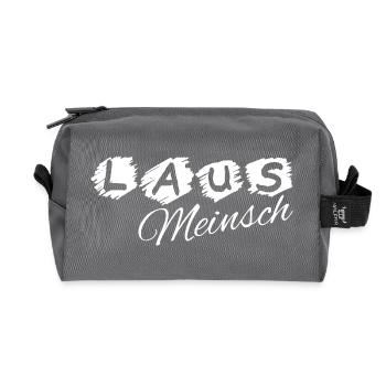 Lausmeinsch - Lausmädl - cheeky girl, dialect - Recycled Toiletry Zip Bag - anthracite - Front
