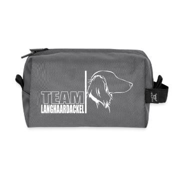 TEAM Teckel à poil long Chien Chien Wilsigns - Trousse de toilette en tissu recyclé - anthracite - Devant