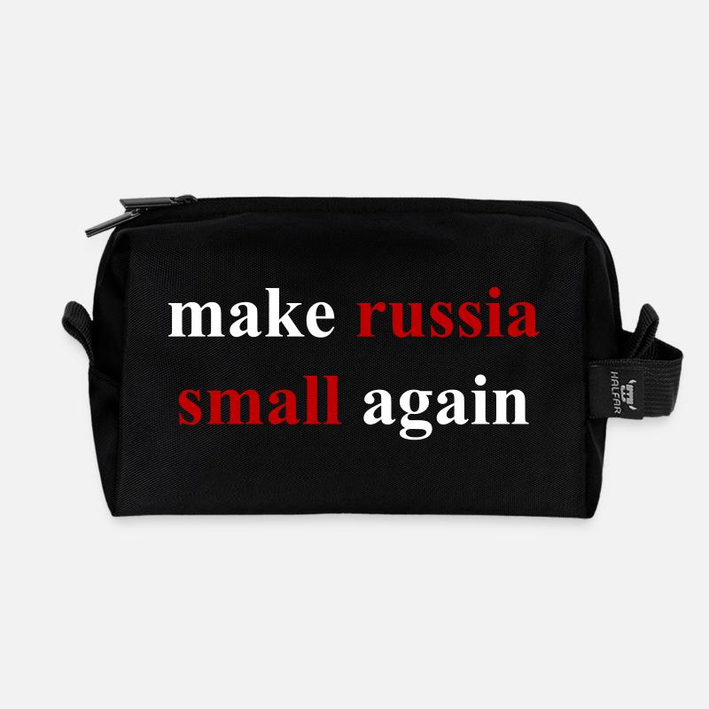make russia small again - Recycelte Kulturtasche - Schwarz