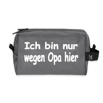 Opa - Recycelte Kulturtasche - Anthrazit - Vorne