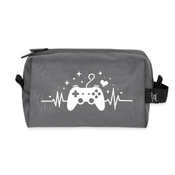 Birthday of the gambler - Recycled Toiletry Zip Bag - anthracite - Front