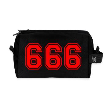 666 - Recycled Toiletry Zip Bag - black - Front