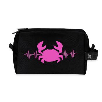 Crabe - Trousse de toilette en tissu recyclé - noir - Devant