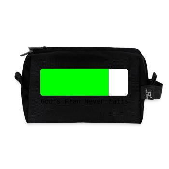 Les Plans de Dieu n' échouent jamais - Trousse de toilette en tissu recyclé - noir - Devant