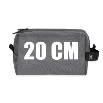 20 cm - Recycelte Kulturtasche - Anthrazit - Vorne