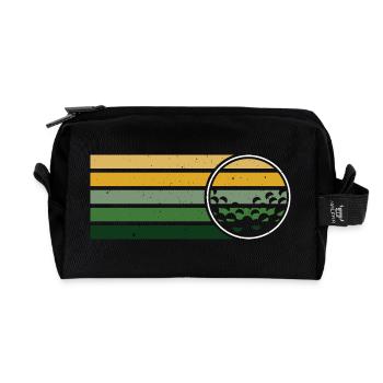 Golfspieler Golf Geschenk Golfschläger Retro - Recycelte Kulturtasche - Schwarz - Vorne