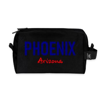 Phoenix - Arizona - USA - United States of America - Recycled Toiletry Zip Bag - black - Front