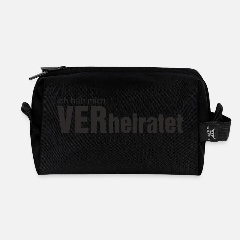 VERheiratet Motiv1 - Recycelte Kulturtasche - Schwarz
