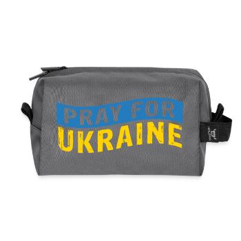 Pray for Ukraine - Recycelte Kulturtasche - Anthrazit - Vorne