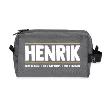 Henrik - Recycelte Kulturtasche - Anthrazit - Vorne
