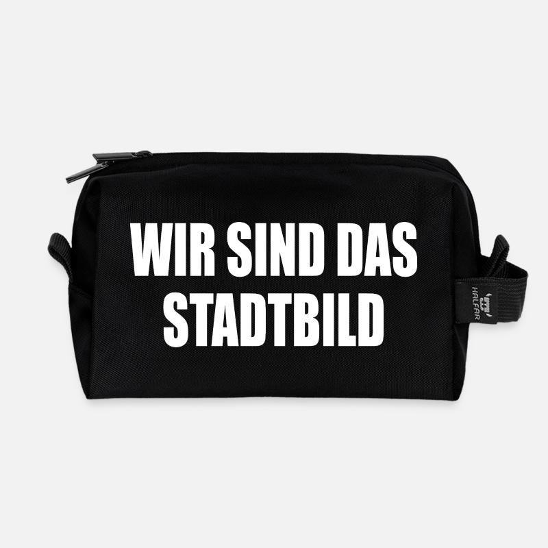 wir sind das stadtbild - Recycelte Kulturtasche - Schwarz