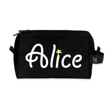 Alice - Recycled Toiletry Zip Bag - black - Front