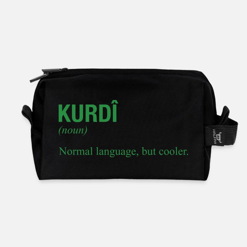 Kurdish language Kurdistan - Recycelte Kulturtasche - Schwarz