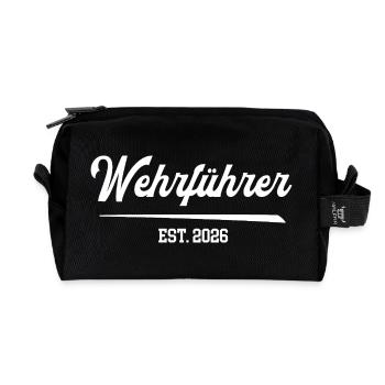 Chef des pompiers 2026 Gestion des pompiers volontaires FFW - Trousse de toilette en tissu recyclé - noir - Devant