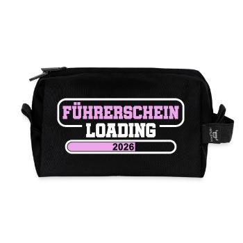 Driving License 2026 Driving Test Driving License Test - Recycled Toiletry Zip Bag - black - Front