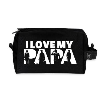 Pilot Flugzeugentwicklung Flug Papa Pilot Papa Papa - Recycelte Kulturtasche - Schwarz - Vorne