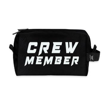Crew Member Patch Tee - Recycelte Kulturtasche - Schwarz - Vorne