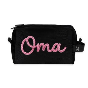 Oma - Recycelte Kulturtasche - Schwarz - Vorne