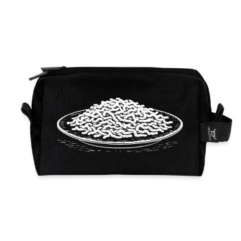 Motif partenaire Spätzle (blanc) - Trousse de toilette en tissu recyclé - noir - Devant