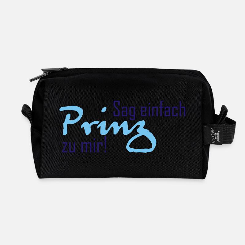 Sag einfach Prinz zu mir - Recycelte Kulturtasche - Schwarz