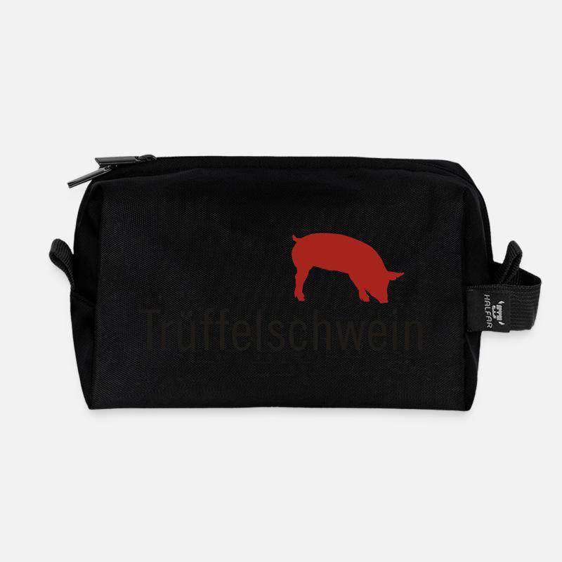 trüffelschwein - Recycelte Kulturtasche - Schwarz