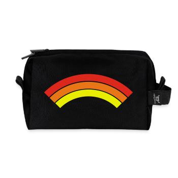 Rainbow - Recycled Toiletry Zip Bag - black - Front
