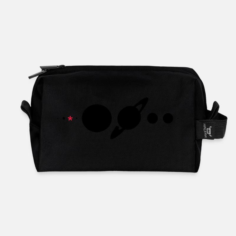 Sonnensystem* - Recycelte Kulturtasche - Schwarz