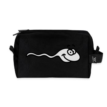 Sperm - Recycled Toiletry Zip Bag - black - Front