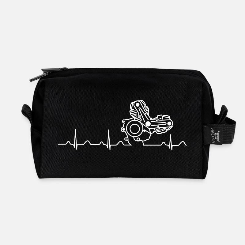 Ducati Heartbeat weiß - Recycelte Kulturtasche - Schwarz