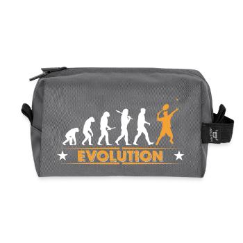 Tennis Evolution - orange/weiss - Recycelte Kulturtasche - Anthrazit - Vorne