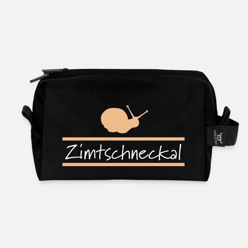 Zimtschneckal - Recycelte Kulturtasche - Schwarz