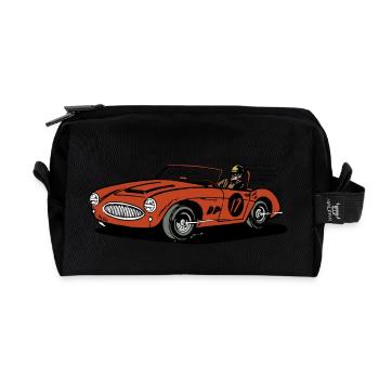 dragster racer automotive car automobil rennwagen4 - Recycelte Kulturtasche - Schwarz - Vorne