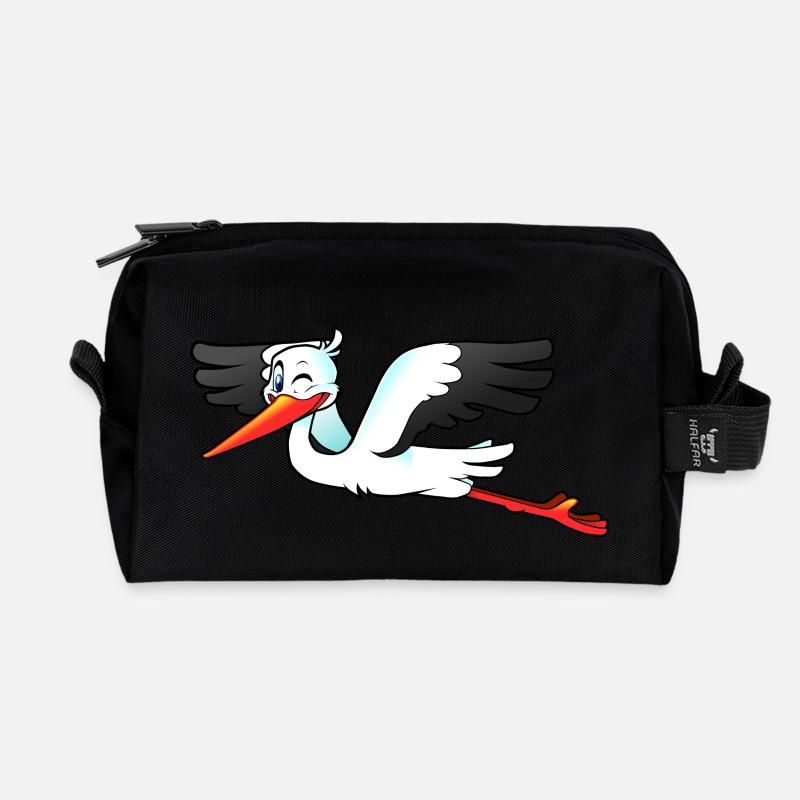stork - Recycled Toiletry Zip Bag - black