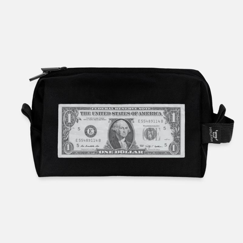1 Dollar - Recycelte Kulturtasche - Schwarz