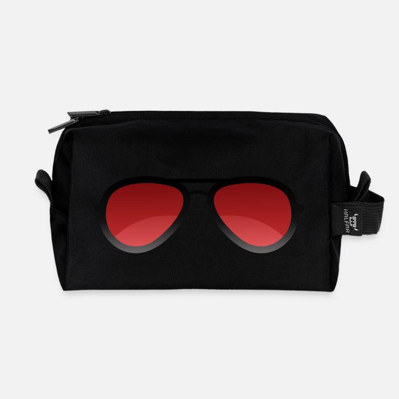 Sonnenbrille Pilotenbrille - Recycelte Kulturtasche - Schwarz
