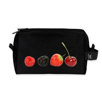Delicious berries - Recycled Toiletry Zip Bag - black - Front