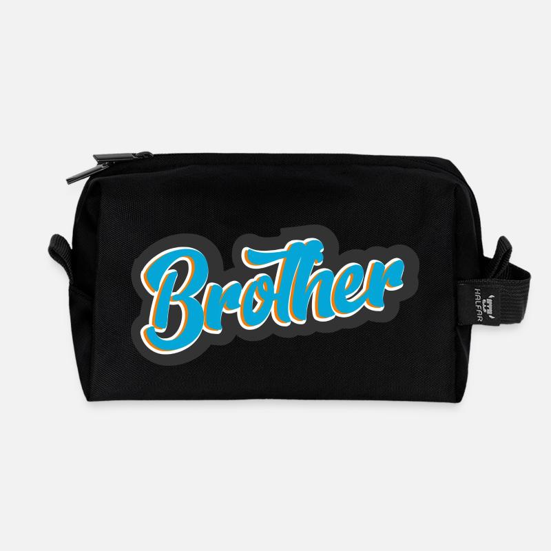 Brother - Recycelte Kulturtasche - Schwarz