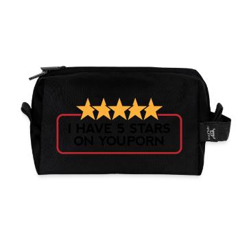 Ich hab 5 Sterne auf YouPorn! - Recycelte Kulturtasche - Schwarz - Vorne