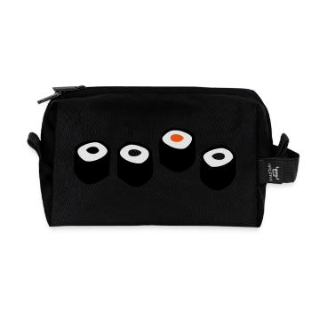 Sushi Rolls - Recycelte Kulturtasche - Schwarz - Vorne