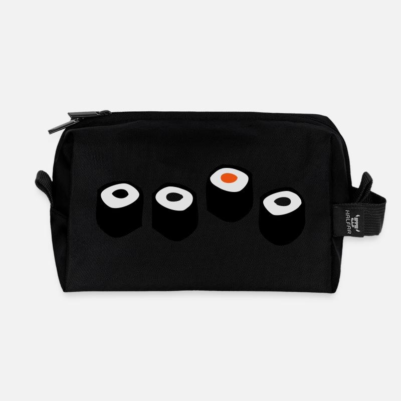Sushi Rolls - Recycelte Kulturtasche - Schwarz
