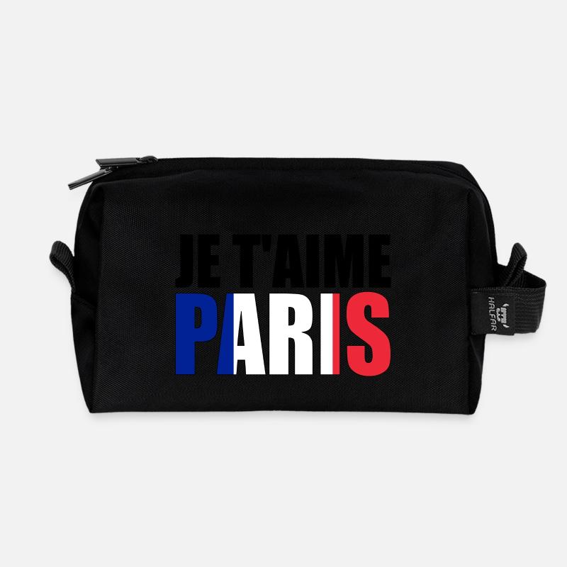 PARIS - Recycelte Kulturtasche - Schwarz
