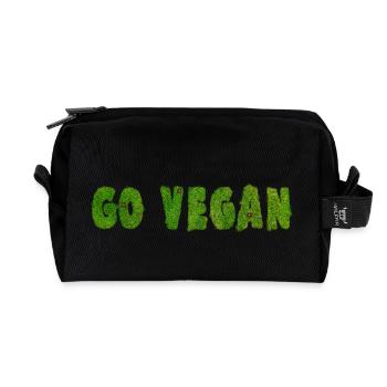 Go Vegan - Déclaration - Trousse de toilette en tissu recyclé - noir - Devant