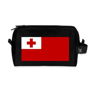 tonga - Recycled Toiletry Zip Bag - black - Front