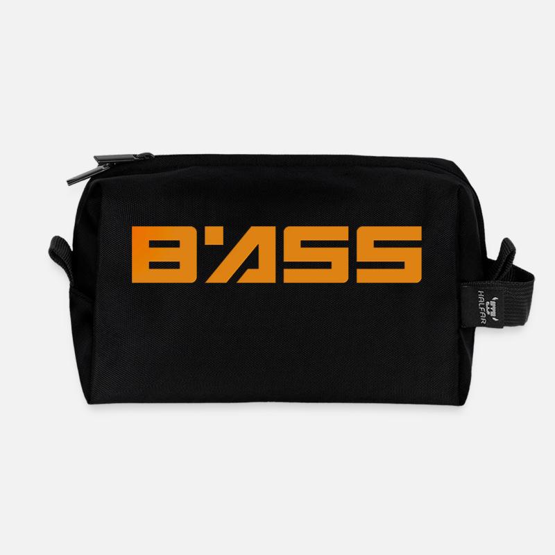 bass3 - Recycelte Kulturtasche - Schwarz
